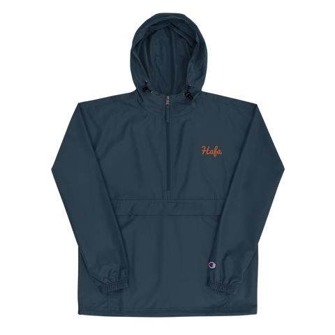 HAFA Embroidered Champion Packable Jacket [navy/orange]